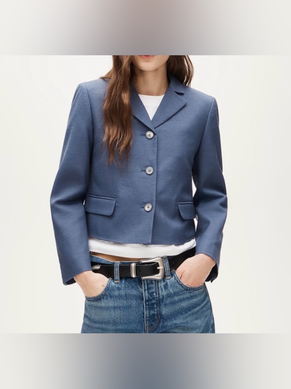 J.Crew Women’s Lenore lady blazer in Gramercy linen blend Cropped.00.NWT.